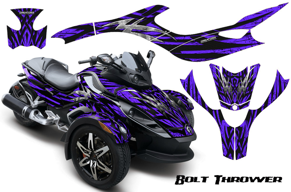 CAN-AM SPYDER Graphics Kit Bolt Thrower Purple